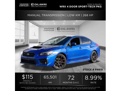 used 2018 Subaru WRX car, priced at $26,970