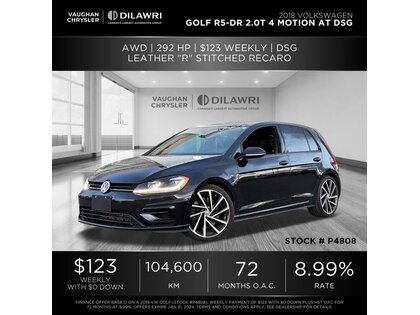 used 2018 Volkswagen Golf R car, priced at $28,945