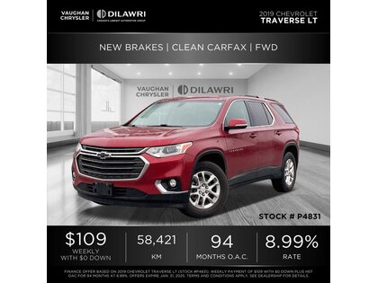 used 2019 Chevrolet Traverse car, priced at $25,568