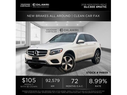 used 2018 Mercedes-Benz GLC 300 car, priced at $25,342